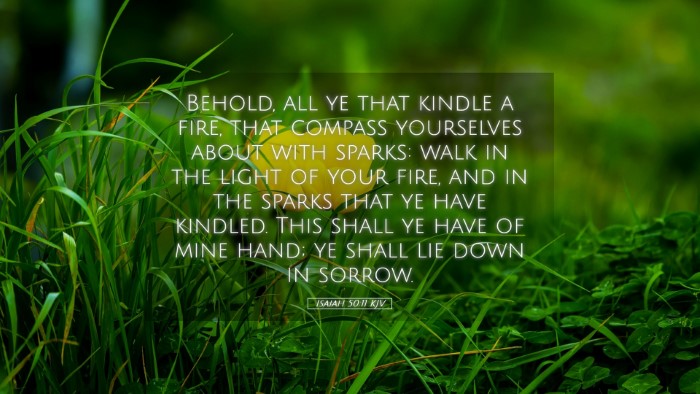 Picture 05 - Isaiah 50:11 KJV Desktop Wallpaper - Behold, all ye that kindle a fire, that compass - Desktop Bible Verse Wallpaper