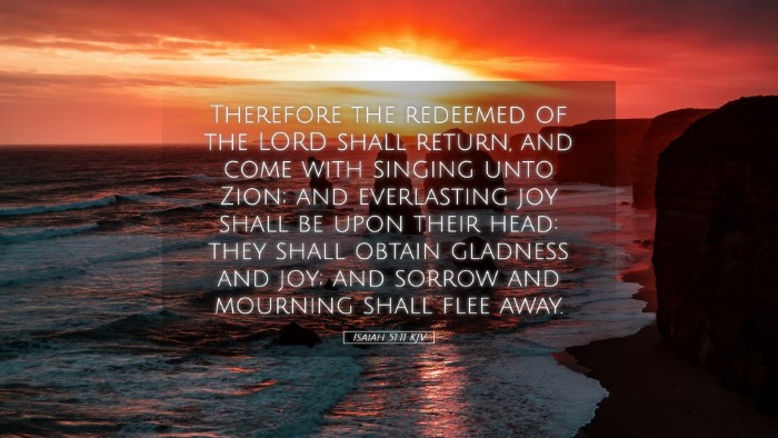 Picture 05 - Isaiah 51:11 KJV Desktop Wallpaper - Therefore the redeemed of the LORD shall return, - Desktop Bible Verse Wallpaper