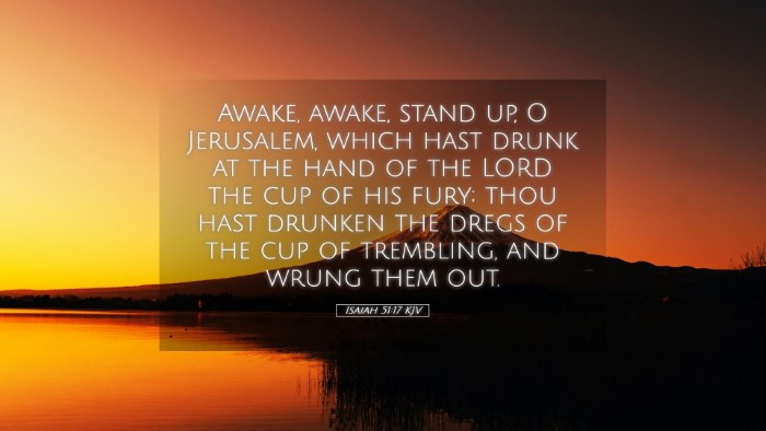 Picture 05 - Isaiah 51:17 KJV Desktop Wallpaper - Awake, awake, stand up, O Jerusalem, which hast - Desktop Bible Verse Wallpaper
