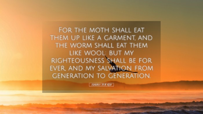 Picture 05 - Isaiah 51:8 KJV Desktop Wallpaper - For the moth shall eat them up like a garment, - Desktop Bible Verse Wallpaper