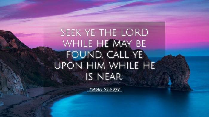 Picture 05 - Isaiah 55:6 KJV Desktop Wallpaper - Seek ye the LORD while he may be found, call ye - Desktop Bible Verse Wallpaper