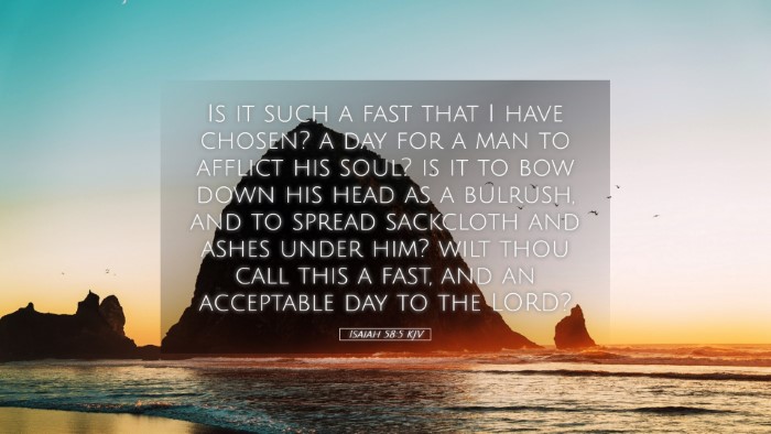Picture 05 - Isaiah 58:5 KJV Desktop Wallpaper - Is it such a fast that I have chosen? a day for a - Desktop Bible Verse Wallpaper