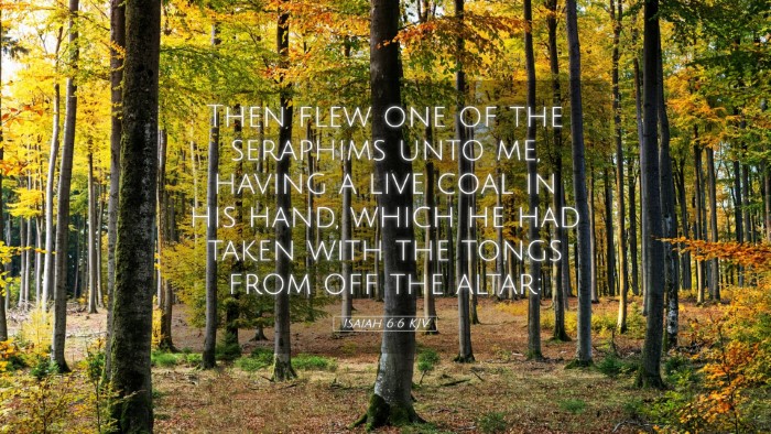 Picture 05 - Isaiah 6:6 KJV Desktop Wallpaper - Then flew one of the seraphims unto me, having a - Desktop Bible Verse Wallpaper