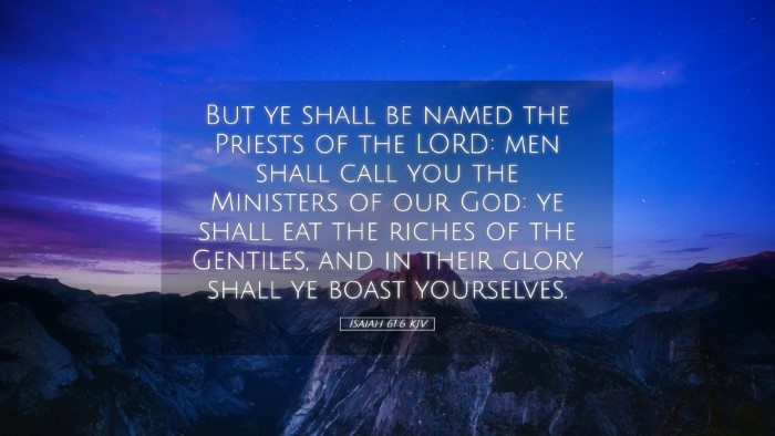 Picture 05 - Isaiah 61:6 KJV Desktop Wallpaper - But ye shall be named the Priests of the LORD: - Desktop Bible Verse Wallpaper