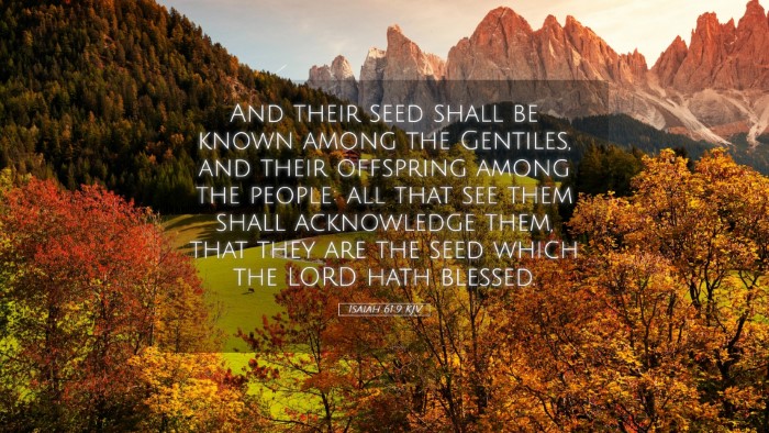 Picture 05 - Isaiah 61:9 KJV Desktop Wallpaper - And their seed shall be known among the Gentiles, - Desktop Bible Verse Wallpaper
