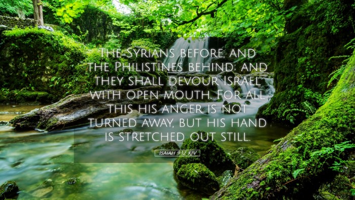Picture 05 - Isaiah 9:12 KJV Desktop Wallpaper - The Syrians before, and the Philistines behind; - Desktop Bible Verse Wallpaper