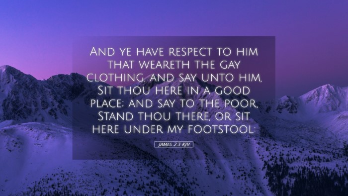Picture 05 - James 2:3 KJV Desktop Wallpaper - And ye have respect to him that weareth the gay - Desktop Bible Verse Wallpaper