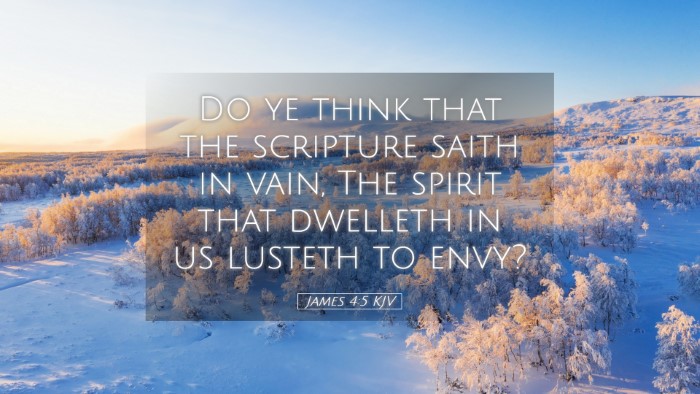 Picture 05 - James 4:5 KJV Desktop Wallpaper - Do ye think that the scripture saith in vain, The - Desktop Bible Verse Wallpaper