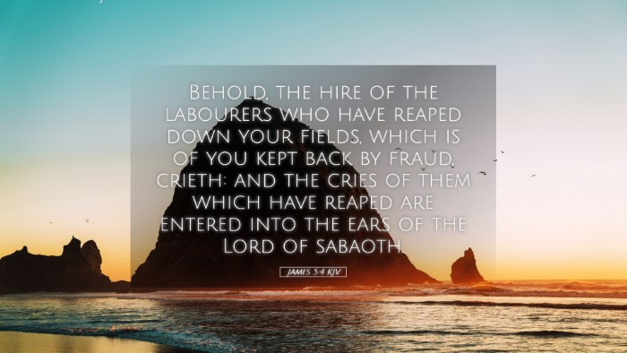 Picture 05 - James 5:4 KJV Desktop Wallpaper - Behold, the hire of the labourers who have reaped - Desktop Bible Verse Wallpaper