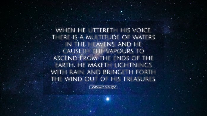 Picture 05 - Jeremiah 10:13 KJV Desktop Wallpaper - When he uttereth his voice, there is a multitude - Desktop Bible Verse Wallpaper