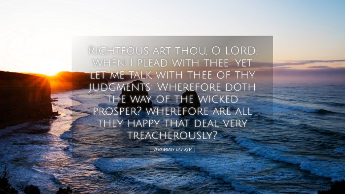 Picture 05 - Jeremiah 12:1 KJV Desktop Wallpaper - Righteous art thou, O LORD, when I plead with - Desktop Bible Verse Wallpaper