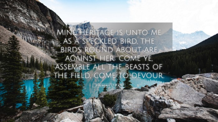 Picture 05 - Jeremiah 12:9 KJV Desktop Wallpaper - Mine heritage is unto me as a speckled bird, the - Desktop Bible Verse Wallpaper