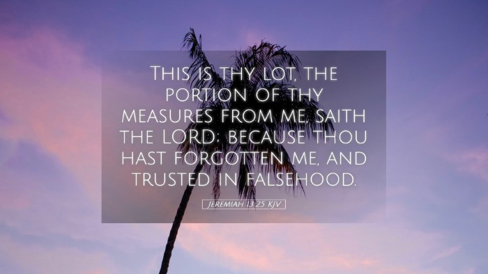 Picture 05 - Jeremiah 13:25 KJV Desktop Wallpaper - This is thy lot, the portion of thy measures from - Desktop Bible Verse Wallpaper