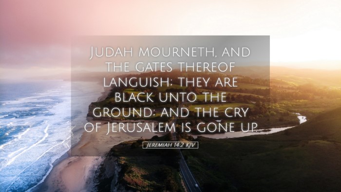 Picture 05 - Jeremiah 14:2 KJV Desktop Wallpaper - Judah mourneth, and the gates thereof languish; - Desktop Bible Verse Wallpaper