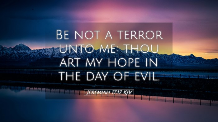 Picture 05 - Jeremiah 17:17 KJV Desktop Wallpaper - Be not a terror unto me: thou art my hope in the - Desktop Bible Verse Wallpaper