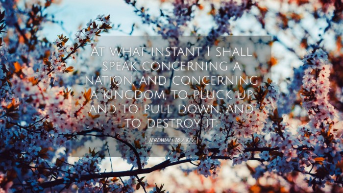 Picture 05 - Jeremiah 18:7 KJV Desktop Wallpaper - At what instant I shall speak concerning a - Desktop Bible Verse Wallpaper