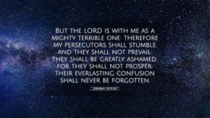 Picture 05 - Jeremiah 20:11 KJV Desktop Wallpaper - But the LORD is with me as a mighty terrible one: - Desktop Bible Verse Wallpaper