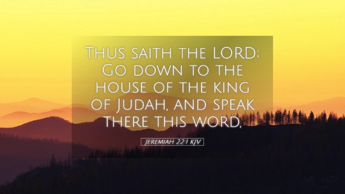 Picture 05 - Jeremiah 22:1 KJV Desktop Wallpaper - Thus saith the LORD; Go down to the house of the - Desktop Bible Verse Wallpaper