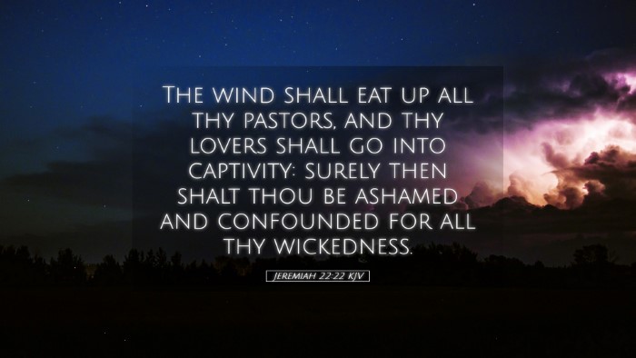 Picture 05 - Jeremiah 22:22 KJV Desktop Wallpaper - The wind shall eat up all thy pastors, and thy - Desktop Bible Verse Wallpaper