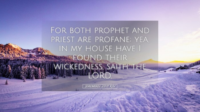 Picture 05 - Jeremiah 23:11 KJV Desktop Wallpaper - For both prophet and priest are profane; yea, in - Desktop Bible Verse Wallpaper