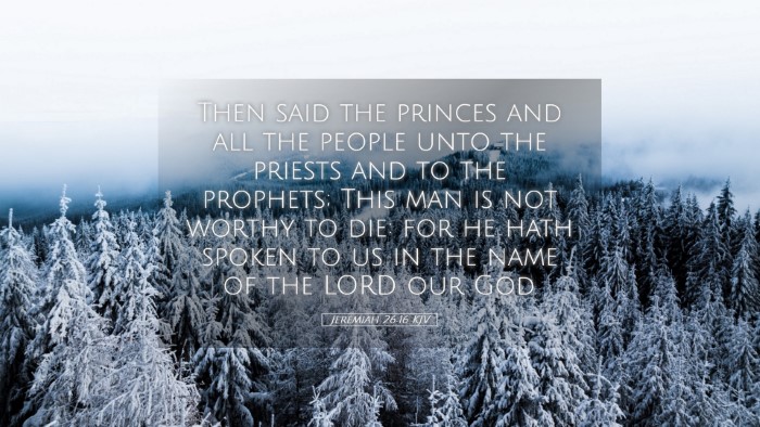 Picture 05 - Jeremiah 26:16 KJV Desktop Wallpaper - Then said the princes and all the people unto the - Desktop Bible Verse Wallpaper