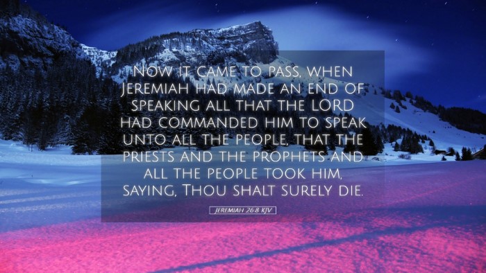 Picture 05 - Jeremiah 26:8 KJV Desktop Wallpaper - Now it came to pass, when Jeremiah had made an - Desktop Bible Verse Wallpaper