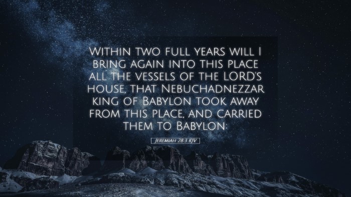 Picture 05 - Jeremiah 28:3 KJV Desktop Wallpaper - Within two full years will I bring again into - Desktop Bible Verse Wallpaper
