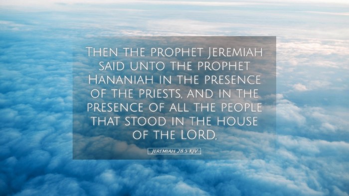 Picture 05 - Jeremiah 28:5 KJV Desktop Wallpaper - Then the prophet Jeremiah said unto the prophet - Desktop Bible Verse Wallpaper