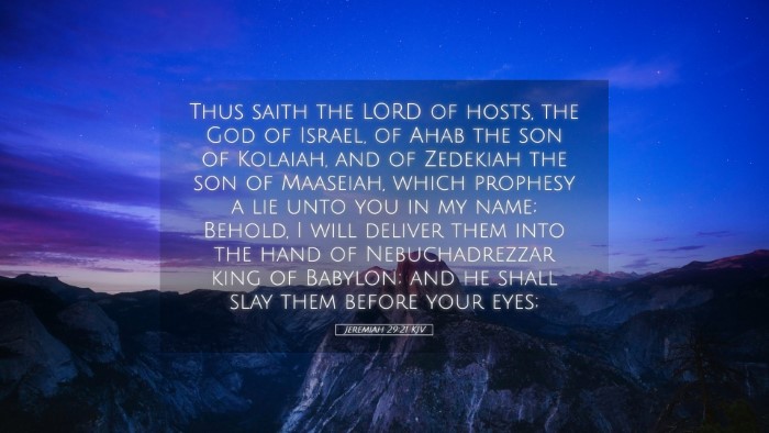 Picture 05 - Jeremiah 29:21 KJV Desktop Wallpaper - Thus saith the LORD of hosts, the God of Israel, - Desktop Bible Verse Wallpaper