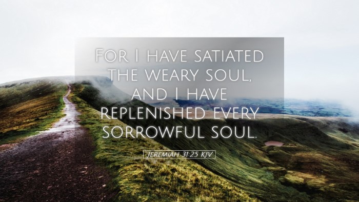 Picture 05 - Jeremiah 31:25 KJV Desktop Wallpaper - For I have satiated the weary soul, and I have - Desktop Bible Verse Wallpaper