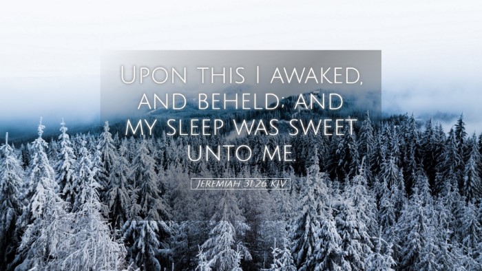 Picture 05 - Jeremiah 31:26 KJV Desktop Wallpaper - Upon this I awaked, and beheld; and my sleep was - Desktop Bible Verse Wallpaper
