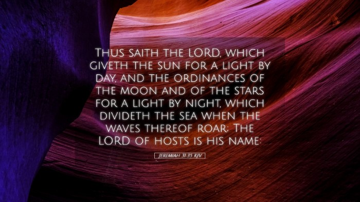 Picture 05 - Jeremiah 31:35 KJV Desktop Wallpaper - Thus saith the LORD, which giveth the sun for a - Desktop Bible Verse Wallpaper