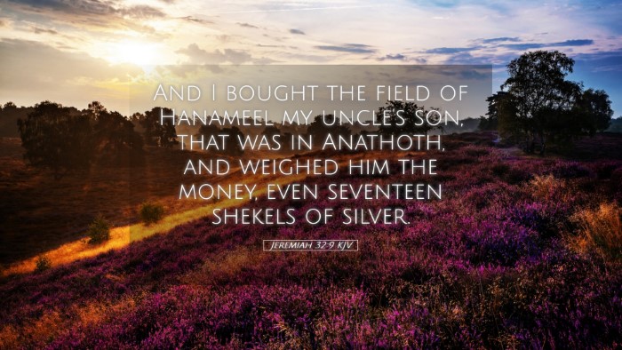 Picture 05 - Jeremiah 32:9 KJV Desktop Wallpaper - And I bought the field of Hanameel my uncle's - Desktop Bible Verse Wallpaper