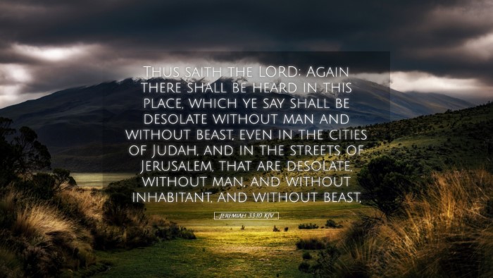 Picture 05 - Jeremiah 33:10 KJV Desktop Wallpaper - Thus saith the LORD; Again there shall be heard - Desktop Bible Verse Wallpaper
