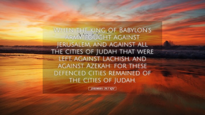 Picture 05 - Jeremiah 34:7 KJV Desktop Wallpaper - When the king of Babylon's army fought against - Desktop Bible Verse Wallpaper
