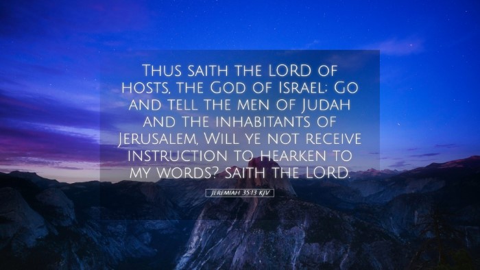 Picture 05 - Jeremiah 35:13 KJV Desktop Wallpaper - Thus saith the LORD of hosts, the God of Israel; - Desktop Bible Verse Wallpaper