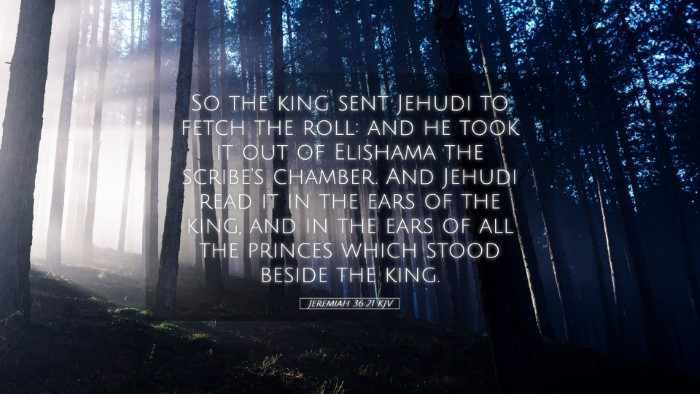 Picture 05 - Jeremiah 36:21 KJV Desktop Wallpaper - So the king sent Jehudi to fetch the roll: and he - Desktop Bible Verse Wallpaper