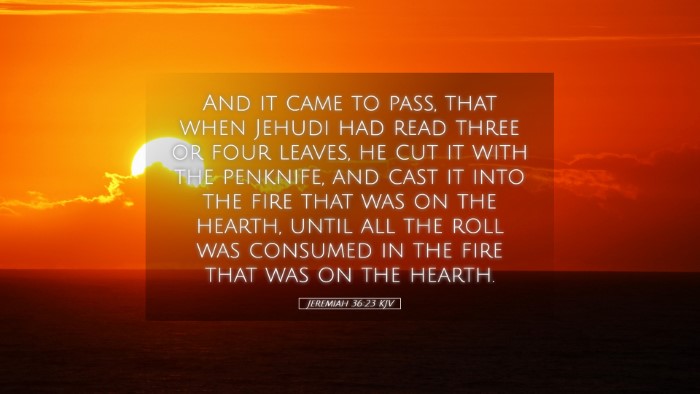 Picture 05 - Jeremiah 36:23 KJV Desktop Wallpaper - And it came to pass, that when Jehudi had read - Desktop Bible Verse Wallpaper