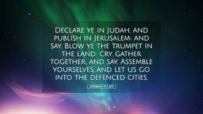 Picture 05 - Jeremiah 4:5 KJV Desktop Wallpaper - Declare ye in Judah, and publish in Jerusalem; - Desktop Bible Verse Wallpaper