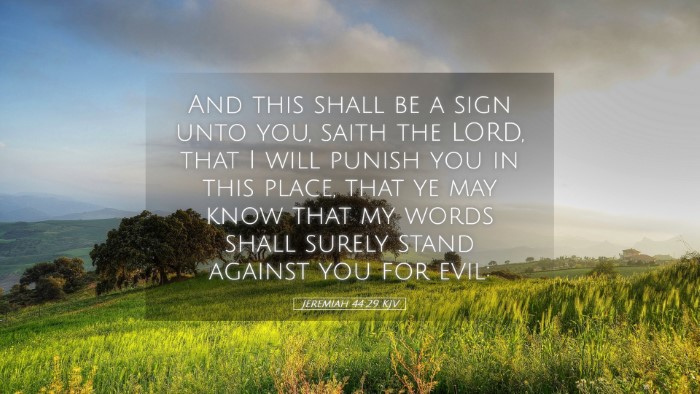 Picture 05 - Jeremiah 44:29 KJV Desktop Wallpaper - And this shall be a sign unto you, saith the - Desktop Bible Verse Wallpaper
