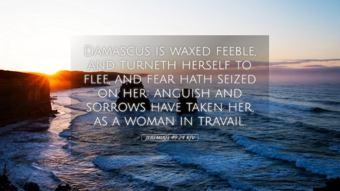 Picture 05 - Jeremiah 49:24 KJV Desktop Wallpaper - Damascus is waxed feeble, and turneth herself to - Desktop Bible Verse Wallpaper
