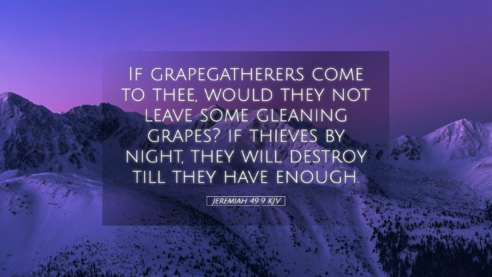 Picture 05 - Jeremiah 49:9 KJV Desktop Wallpaper - If grapegatherers come to thee, would they not - Desktop Bible Verse Wallpaper