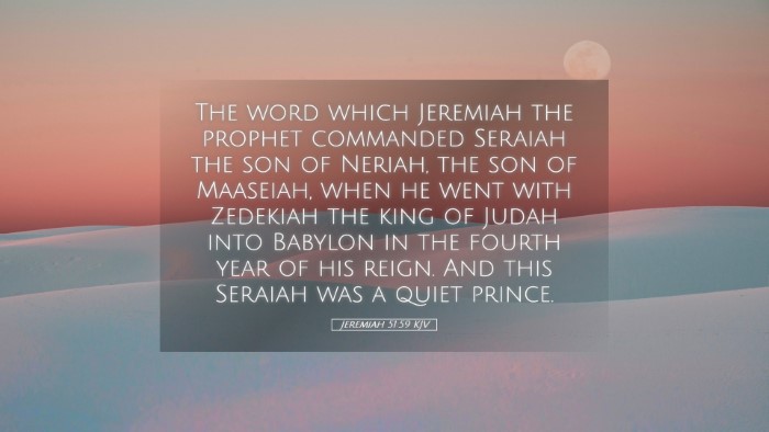 Picture 05 - Jeremiah 51:59 KJV Desktop Wallpaper - The word which Jeremiah the prophet commanded - Desktop Bible Verse Wallpaper