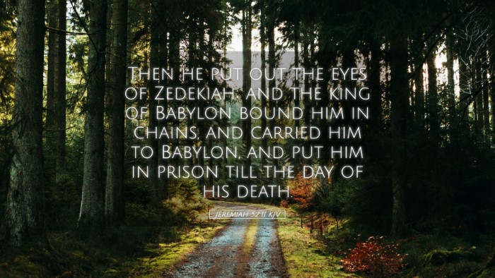Picture 05 - Jeremiah 52:11 KJV Desktop Wallpaper - Then he put out the eyes of Zedekiah; and the - Desktop Bible Verse Wallpaper