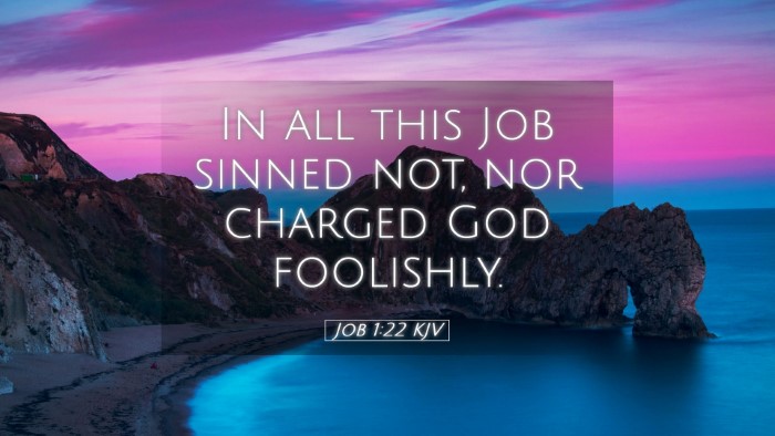 Picture 05 - Job 1:22 KJV Desktop Wallpaper - In all this Job sinned not, nor charged God - Desktop Bible Verse Wallpaper