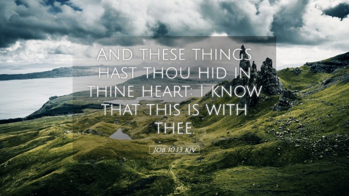 Picture 05 - Job 10:13 KJV Desktop Wallpaper - And these things hast thou hid in thine heart: I - Desktop Bible Verse Wallpaper