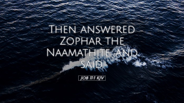 Picture 05 - Job 11:1 KJV Desktop Wallpaper - Then answered Zophar the Naamathite, and - Desktop Bible Verse Wallpaper