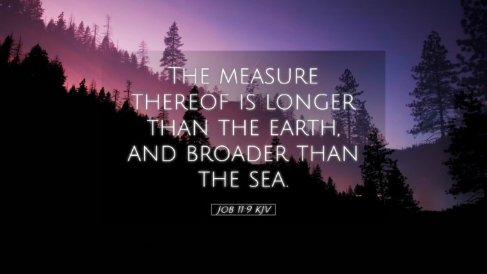 Picture 05 - Job 11:9 KJV Desktop Wallpaper - The measure thereof is longer than the earth, and - Desktop Bible Verse Wallpaper