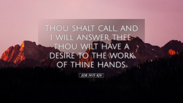 Picture 05 - Job 14:15 KJV Desktop Wallpaper - Thou shalt call, and I will answer thee: thou - Desktop Bible Verse Wallpaper