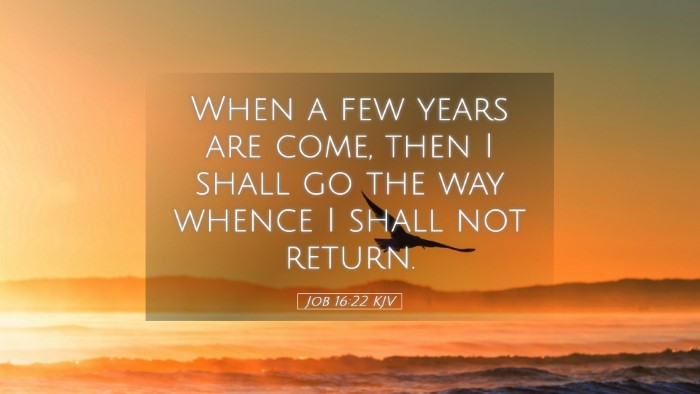 Picture 05 - Job 16:22 KJV Desktop Wallpaper - When a few years are come, then I shall go the - Desktop Bible Verse Wallpaper